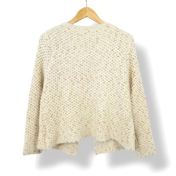 Michelle Nicole Super Soft Eyelash Wool Blend Beaded Sweater Cardigan Size Small - Picture 4 of 11